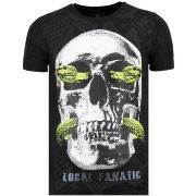 T-shirt Korte Mouw Local Fanatic Skull Snake Vette Z