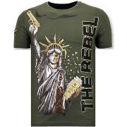 T-shirt Korte Mouw Local Fanatic Rhinestone The Rebel