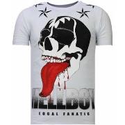 T-shirt Korte Mouw Local Fanatic Hellboy Rhinestone