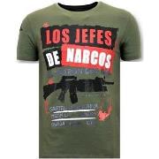 T-shirt Korte Mouw Lf Rhinestone Los Jefes De Narcos
