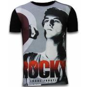 T-shirt Korte Mouw Local Fanatic Rocky Balboa Digital Rhinestone