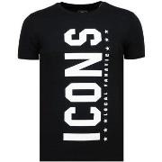 T-shirt Korte Mouw Local Fanatic ICONS Vertical Bedrukte N