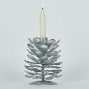 Kerst decoraties Bizzotto P.CANDELA 1P PINEAL ARGENTO H10