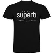 T-shirt Korte Mouw Superb 1982 3000-BLACK