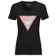 T-shirt Korte Mouw Guess RN SATIN TRIANGLE