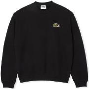 Sweater Lacoste Loose Fit Badge Accent Sweatshirt - Noir