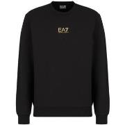 Sweater Ea7 Emporio Armani Identity Cotton Sweatshirt Black/Gold