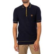 Polo Shirt Korte Mouw Trojan Basketgeweven Poloshirt Van Fijne Dikte