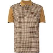 Polo Shirt Korte Mouw Trojan Jacquard Poloshirt Met Houndstooth-Paneel