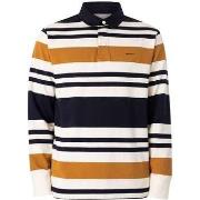 Polo Shirt Lange Mouw Gant Multi Stripe Heavy Rugger Poloshirt met lan...