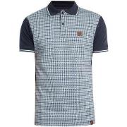 Polo Shirt Korte Mouw Trojan Poloshirt Met Pied-De-Poule-Paneel