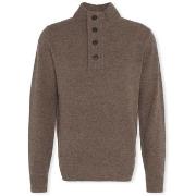 Trui Barbour Patch Half Zip Knit - Dark Stone