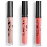 Lipgloss Makeup Revolution Set van 3 Matte Lipgloss - 101 Piece of Cak...