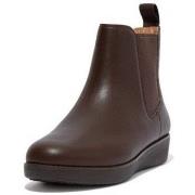 Enkellaarzen FitFlop SUMI LEATHER CHELSEA BOOTS CHOCOLATE BROWN