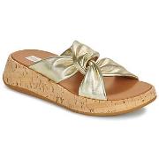 Slippers FitFlop F-Mode Leather-Twist Flatform Slides (Cork Wrap)