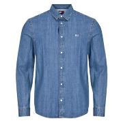 Overhemd Lange Mouw Tommy Jeans RGLR FIT SHIRT MID BLUE