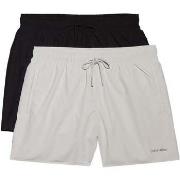 Zwembroek Calvin Klein Jeans 2 Pack Swim Shorts Black/Chalk