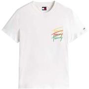 T-shirt Tommy Jeans 3 Colour Twisted Logo T-Shirt Ecru