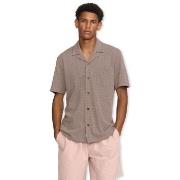 Overhemd Lange Mouw Rvlt Revolution Jacquard Cuban Shirt 3175 - Brown