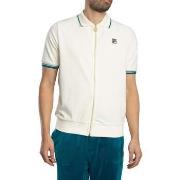 Polo Shirt Korte Mouw Fila Terry Velours Poloshirt met Rits