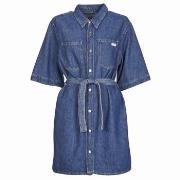 Korte Jurk Calvin Klein Jeans LINEN BOXY BELTED SHIRT DRESS