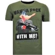 T-shirt Korte Mouw Local Fanatic Shooting Duck Gun