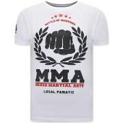 T-shirt Korte Mouw Local Fanatic Print MMA Fighter