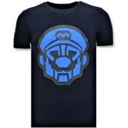 T-shirt Korte Mouw Local Fanatic Print Mario Neon