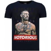 T-shirt Korte Mouw Local Fanatic Conor Notorious Legend Rhinestone