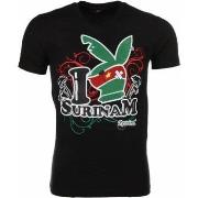 T-shirt Korte Mouw Local Fanatic I Love Suriname