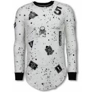 Sweater Justing Paint Drops Army Long Fit