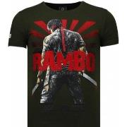 T-shirt Korte Mouw Local Fanatic Rambo Shine Rhinestone