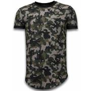 T-shirt Korte Mouw Justing Camouflaged Fashionable Long Fi