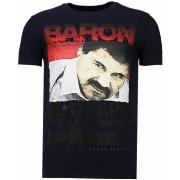 T-shirt Korte Mouw Local Fanatic Cocaine Cowboy Rhinestone