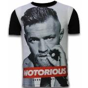T-shirt Korte Mouw Local Fanatic Notorious Digital Rhinestone