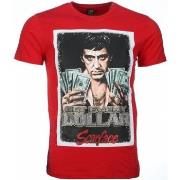 T-shirt Korte Mouw Local Fanatic Scarface Get Every Dollar Print