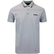 Polo Shirt Korte Mouw BOSS Paddy Pro Polo Shirt Dark Grey/Yellow