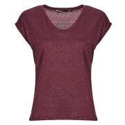 T-shirt Korte Mouw Only ONLSILVERY S/S V NECK LUREX TOP JRS