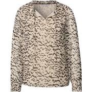 Blouse Street One Chiffon tunic blouse w smok cuff 345980