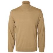 Trui Selected Noos Tray Roll Neck Knit - Kelp