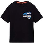 T-shirt Korte Mouw Napapijri Montepiana Graphic T-Shirt Black