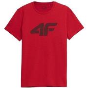T-shirt Korte Mouw 4F SS23TTSHM537CZERWONY
