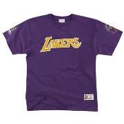 T-shirt Korte Mouw Mitchell And Ness TCRW3237LALYYPPPPURP
