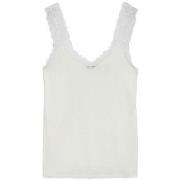 Top Vero Moda Débardeur Vero Moda blanc en viscose et élasthanne