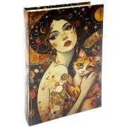 Manden en dozen Signes Grimalt Vrouwen- En Kattenboekendoos