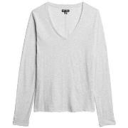 T-Shirt Lange Mouw Superdry T-shirt manches longues coupe ajustée col ...