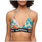 Bikini Superdry Haut de bikini triangle Logo Bleu