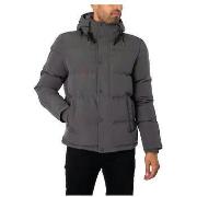 Donsjas Superdry Doudoune Everest courte avec capuche gris