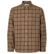 Overhemd Lange Mouw Selected Noos Regnoah Shirt - Savannah Tan/Brown