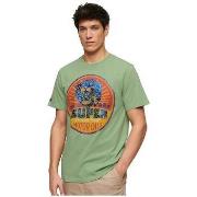 T-shirt Korte Mouw Superdry T-shirt Gasoline Workwear vert